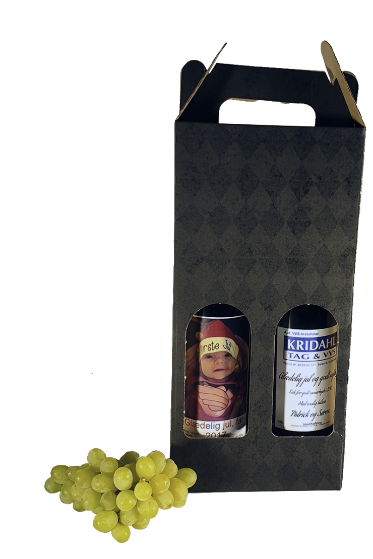 Gavekasse 2 flasker - vin