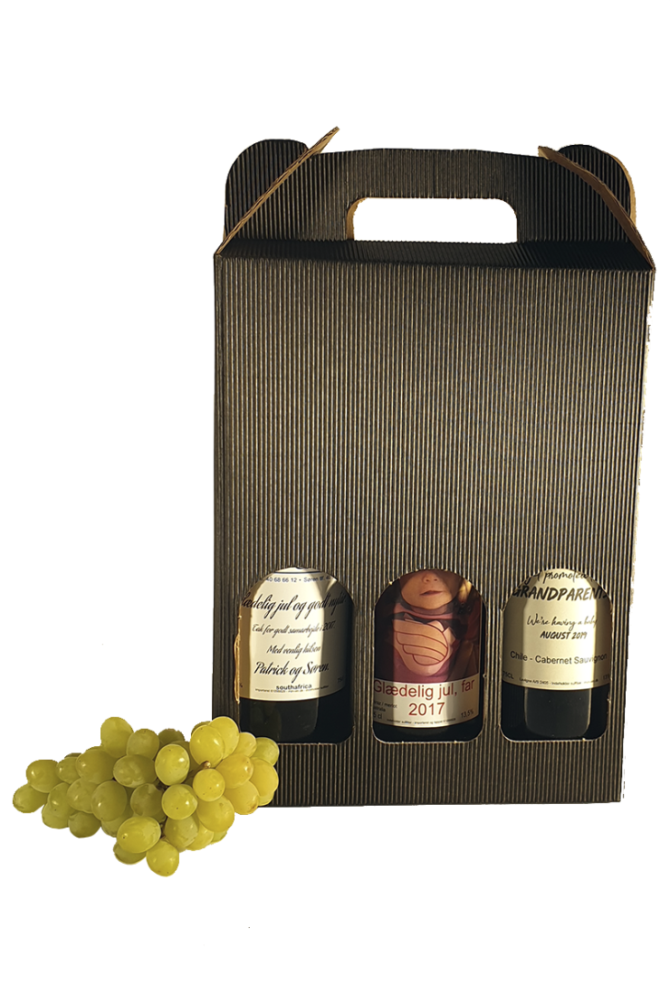 Gavekasse 3 flasker - vin