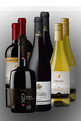 Stor spiritus- og vinpakke 7fl